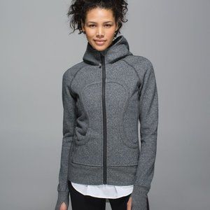 Lululemon Scuba Hoodie-Size 6-Heathered Speckled Black
